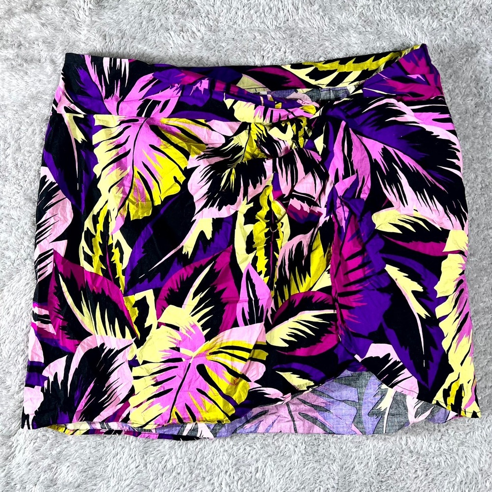 Future Collective Alani Noelle A-Line‎ Mini Skirt Womens 18 Botanical Floral